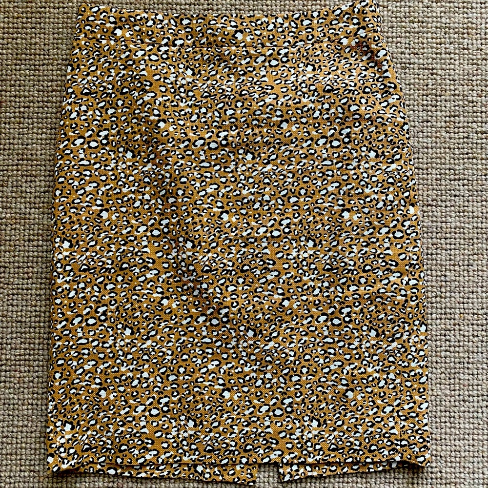 J Crew Factory Leopard Print Pencil Skirt